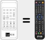 Replacement remote control for RC 80