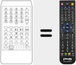 Replacement remote control for TELECOMPUTER 5500