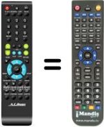 Replacement remote control ICY BOX IB-MP 3011 HW-B