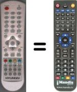 Replacement remote control Hyundai WHV3333