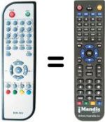 Replacement remote control IDATA TV-DST 150