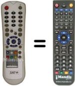 Replacement remote control SAT+ HDR 20