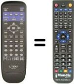 Replacement remote control LITE-ON LVD 2002