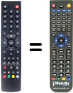 Replacement remote control PERIBSEN TDT 4 HD