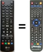 Mando a distancia equivalente LG HVS57434