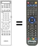 Mando a distancia equivalente Samsung SP 43 RETROPRO