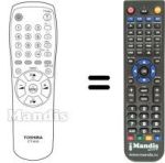 Mando a distancia equivalente Toshiba 21 S 03 D