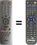 Mando a distancia equivalente Toshiba 32 WH 37 G