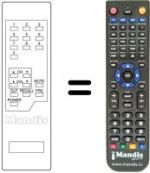 Replacement remote control Gm CTV 151