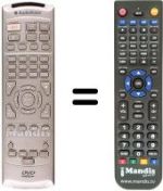 Replacement remote control DVD 2004