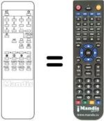 Replacement remote control Sonoko TVC 6050 TXT 14'