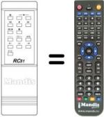 Replacement remote control RC 51