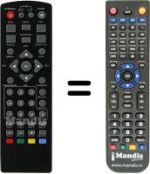 Replacement remote control TELSEY DT FREE HD