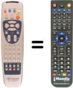 Mando a distancia equivalente SRT 4356 PVR