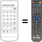 Replacement remote control TELECONTROL 2200