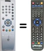 Replacement remote control Grundig XENTIA 82 FLAT MFW 82-430 / 8