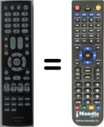 Replacement remote control Toshiba 2896 DD