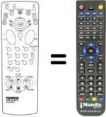 Replacement remote control Continental Edison VTH 6050 F