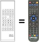 Replacement remote control VTS 77