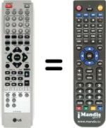 Mando a distancia equivalente LG LH-T 250 SC