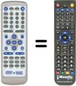 Replacement remote control MxOnda MX-DVHS8905