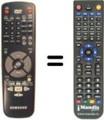Mando a distancia equivalente Samsung DVD 907
