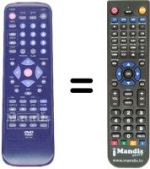Replacement remote control MUSTEK DVD 520