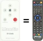 Replacement remote control D-LINK DCS-5222L