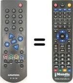 Replacement remote control Grundig STR6122TWIN