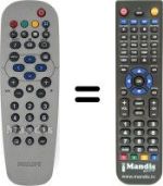 Replacement remote control Philips 23PF4310 / 58