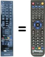 Replacement remote control Toshiba 40VL743G