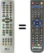 Replacement remote control LG 6710V00112E