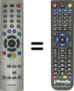 Replacement remote control Toshiba 20VL64