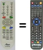 Mando a distancia equivalente LG 6710V00124E