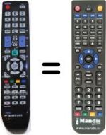 Mando a distancia equivalente Samsung LE40B530P7WXAB