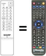 Replacement remote control Sharp 21N52-E1
