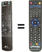 Replacement remote control LG RH298H