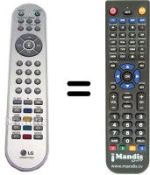 Mando a distancia equivalente LG AKB30377805