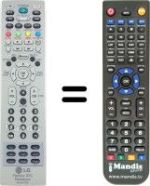 Replacement remote control LG RE-44SZ20RD