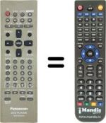 Mando a distancia equivalente Panasonic DVD-RV32