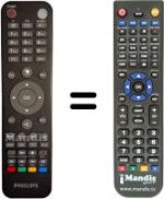 Mando a distancia equivalente Philips DTR3030M