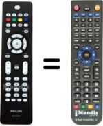 Mando a distancia equivalente Philips 42PFL7572D / 10