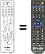 Replacement remote control Sony SLV-SE80VC2