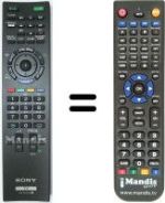 Replacement remote control Sony KDL-24EX325