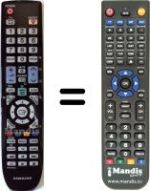 Replacement remote control Samsung LE32R53BX/XEC