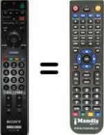 Replacement remote control Sony KDL46W4710