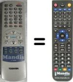 Mando a distancia equivalente Toshiba V622EW
