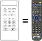 Mando a distancia equivalente Thomson VTH210