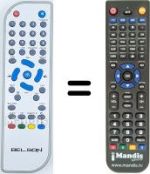 Replacement remote control MIN TDT 1108VSD