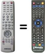 Mando a distancia equivalente Samsung DVD-HR710